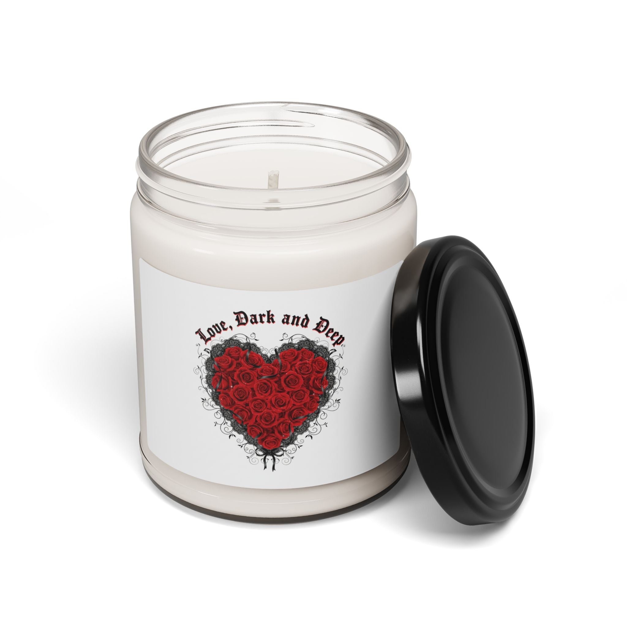 Gothic Romance Heart Candle | Soy Candle, 9oz, 80s Nostalgia New Romantic