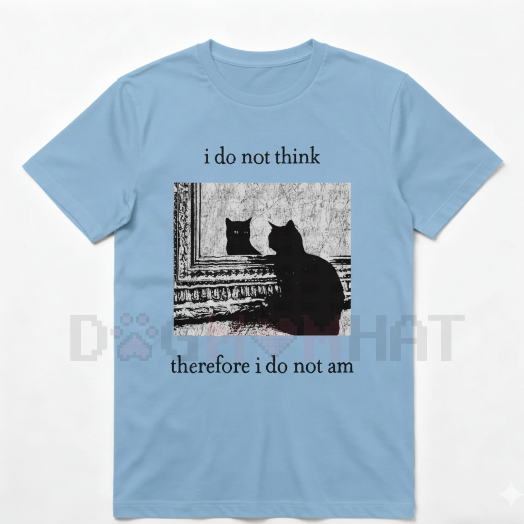 HAGBDH "I Do Not Think" Cat Tee – Goth Clothing Funny Graphic, 90s Vintage Style Trendy T-Shirts