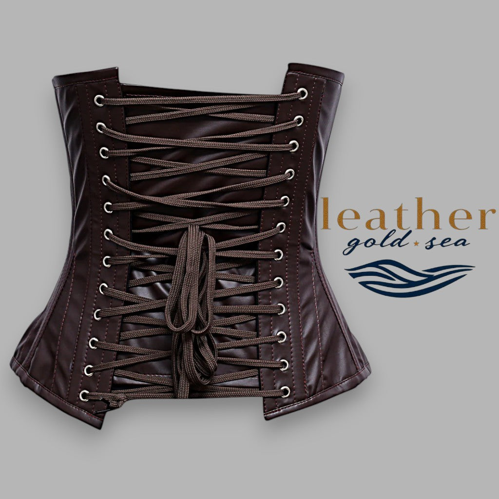 Brown Corset Underbust – Handcrafted Leather Wear