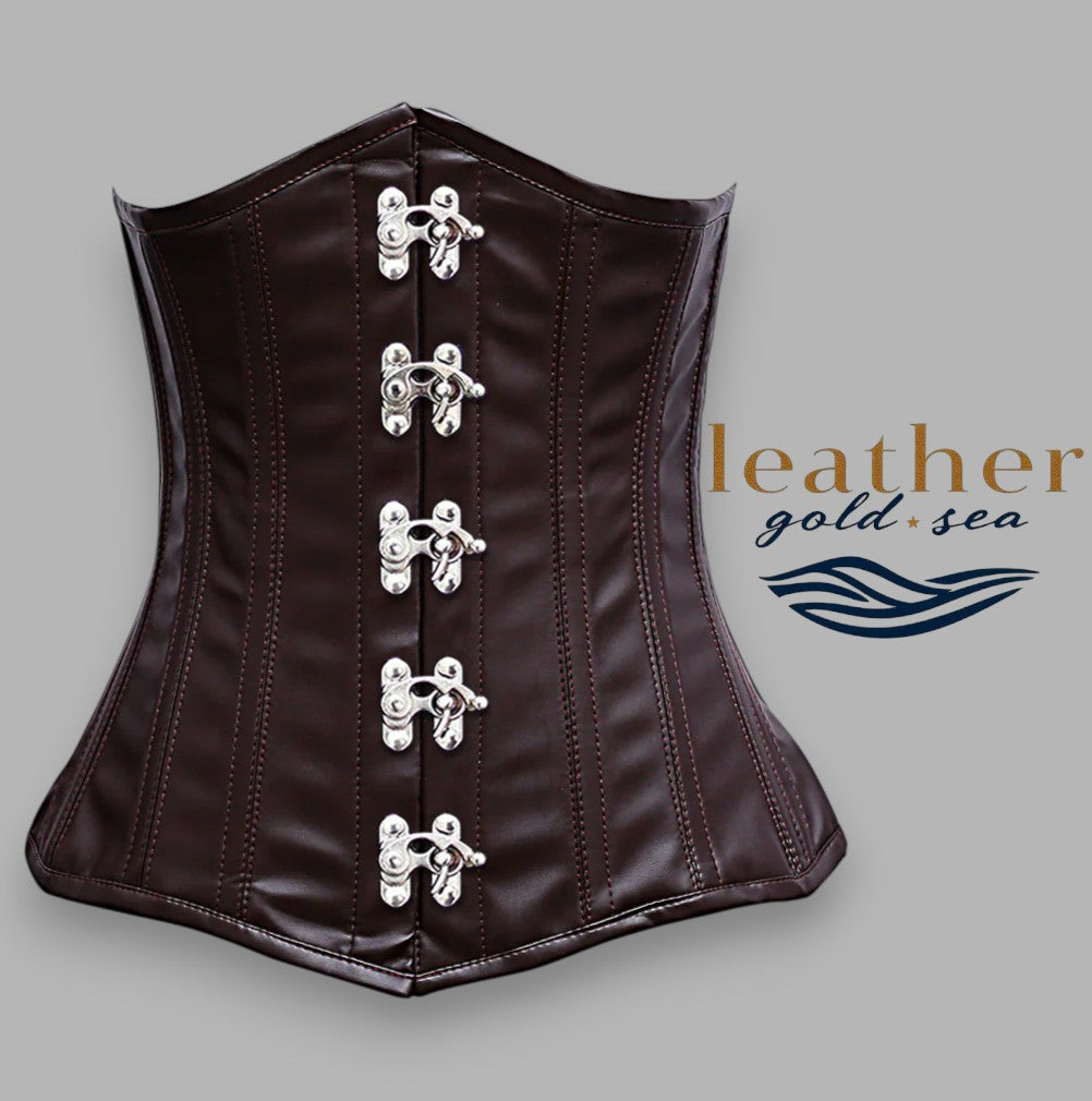 Brown Corset Leather | Handmade | Under Breast Corset