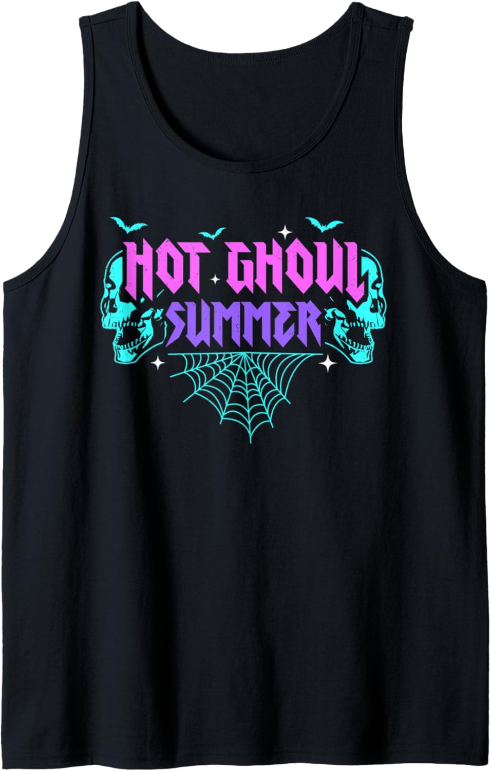 Hot Ghoul Summer Pastel Goth Gothic Funny Halloween Skeleton Tank Top