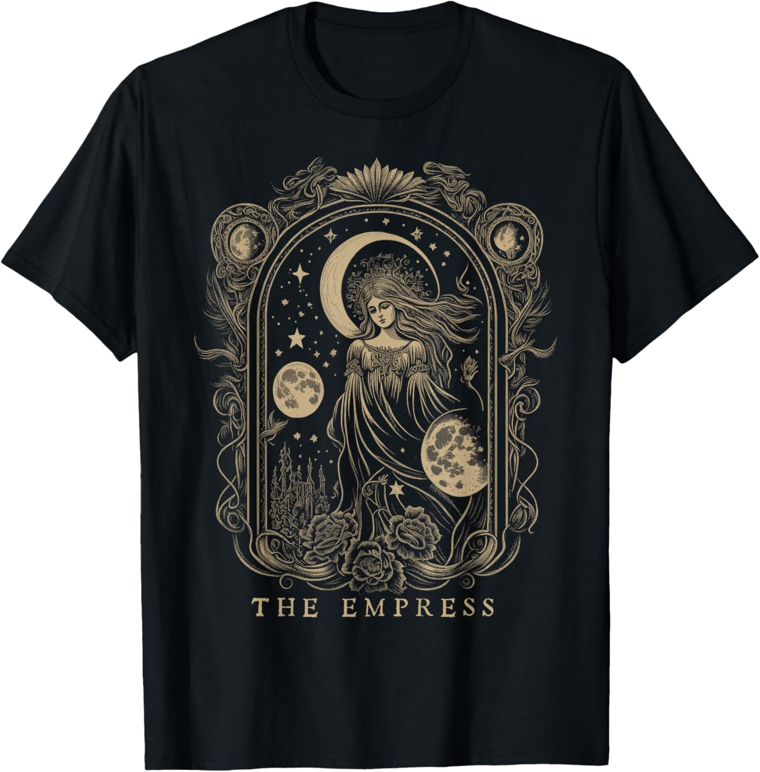 The Empress Tarot Card Goth Emo Occult Graphic Women Girls T-Shirt