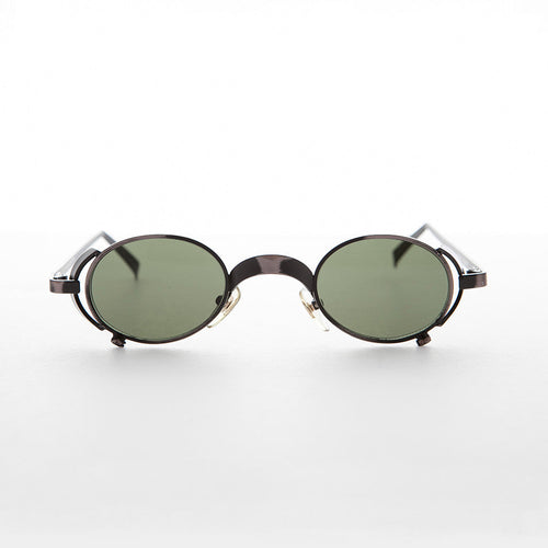 90s Oval Goth Steampunk Vintage Sunglass - Byron