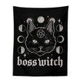 DecorBites™ Cat Witchcraft Black Tapestry Wall Hanging Baphomet Occult Home Decor