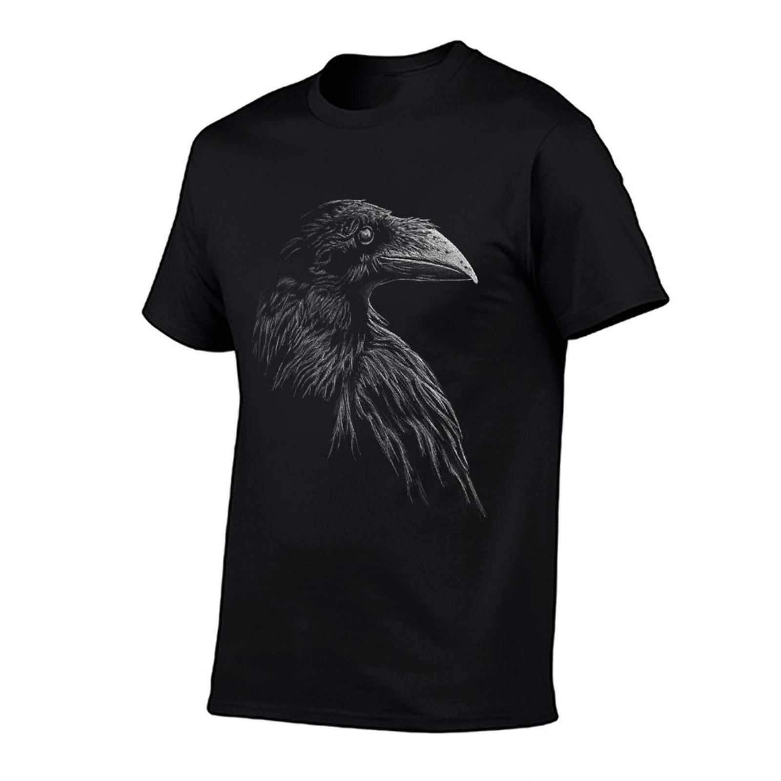 Mystical Black Raven Illustration Goth Viking Crow Artwork  Odor-resistant T-Shirt