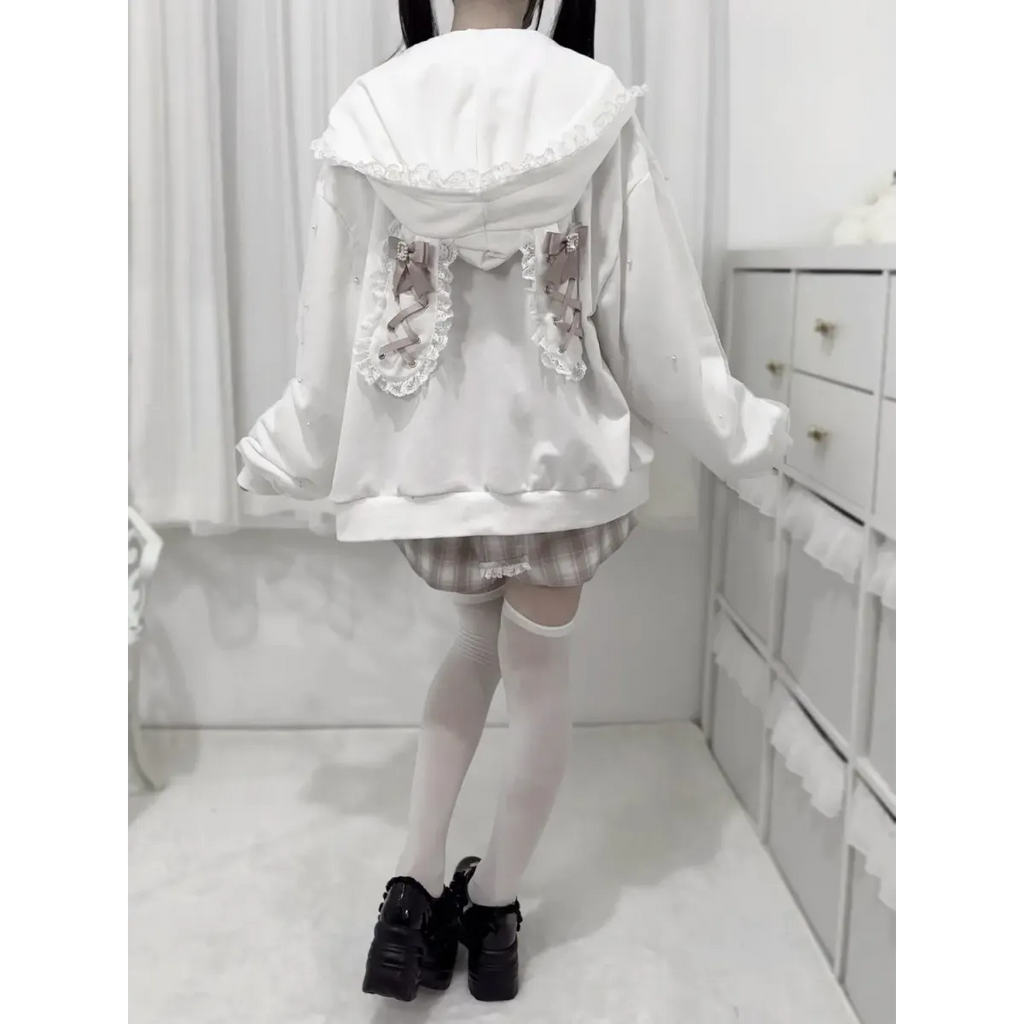 Kawaii Harajuku Bunny Ear Hoodie