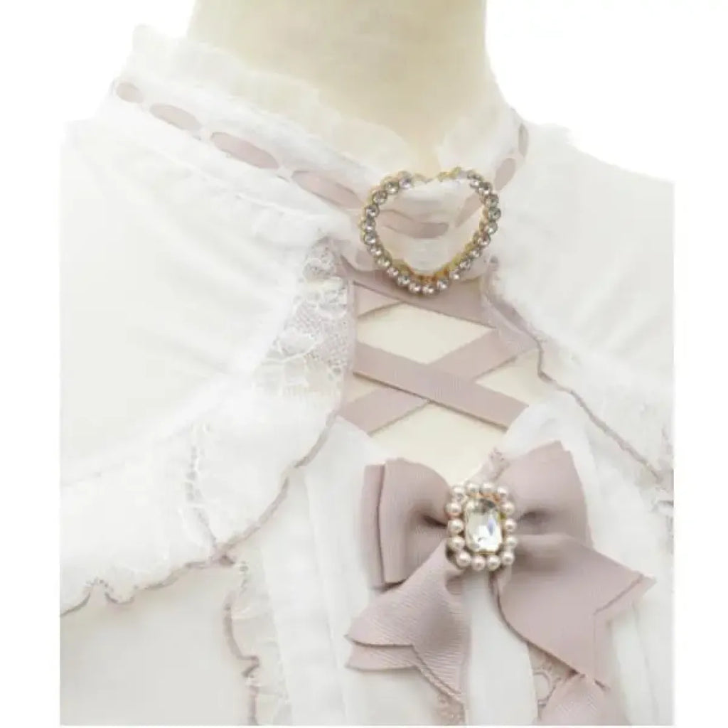 Lolita Lace Bow Off Shoulder Blouse