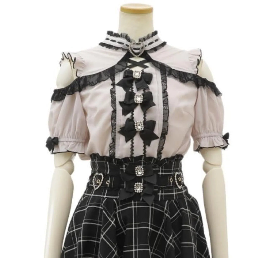 Lolita Lace Bow Off Shoulder Blouse