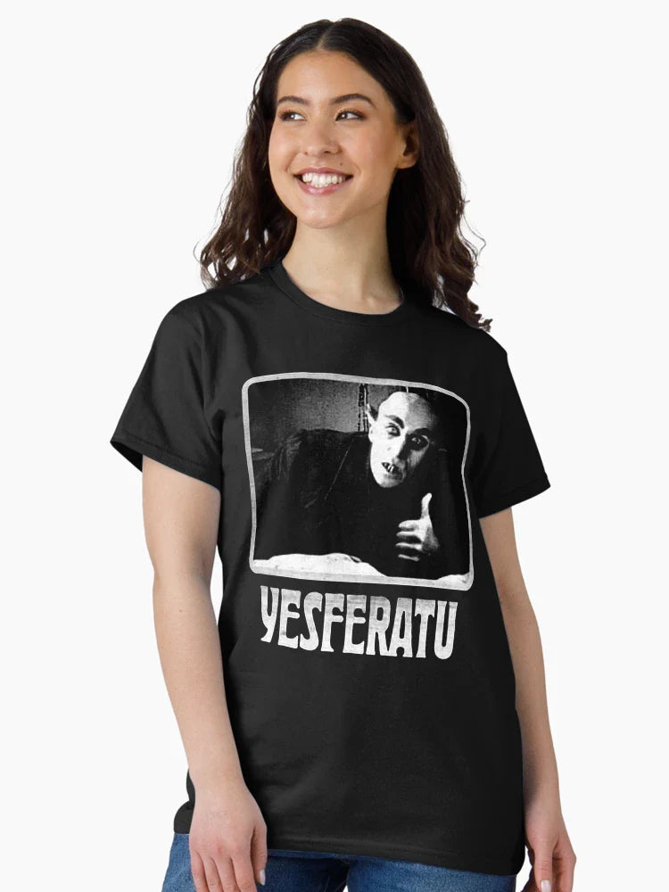 Yesferatu funny Nosferatu positive goth horror lover gift meme