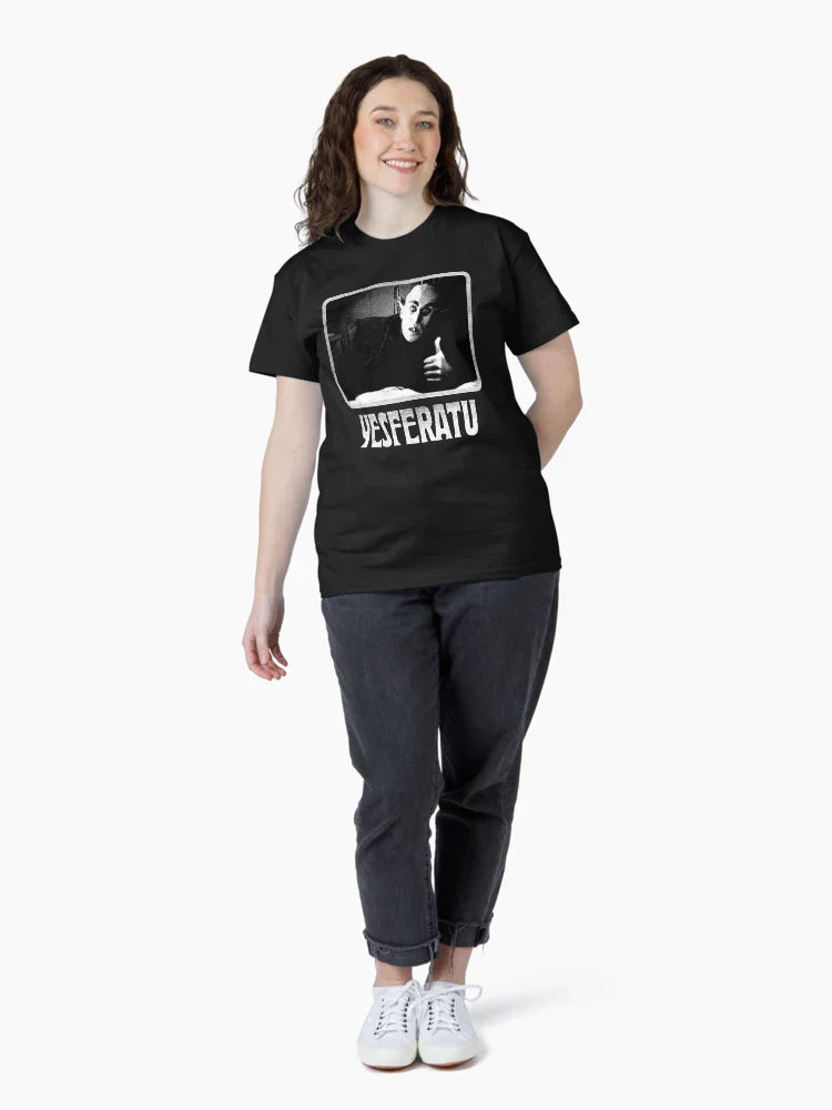 Yesferatu funny Nosferatu positive goth horror lover gift meme